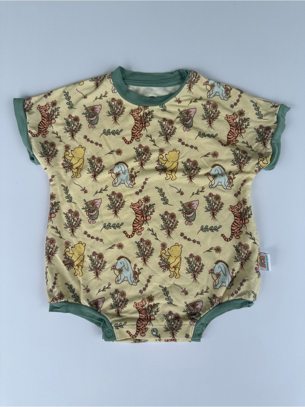 Bamboo Bliss | Disney Vintage Pooh Shorty Onesie | 6-12 months